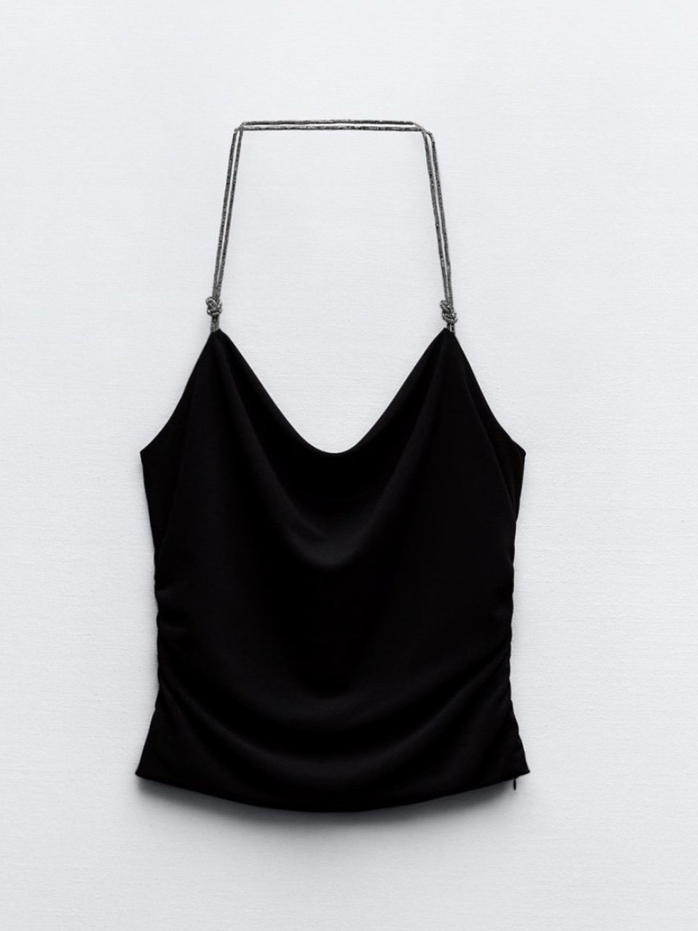 ZARA Jewel Strap Draped Top - Picture 5 of 10